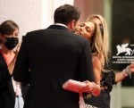 Ben Affleck and Jennifer Lopez attend the red carpet of the movie 'The Last Duel' at the 78th Venice International Film Festival