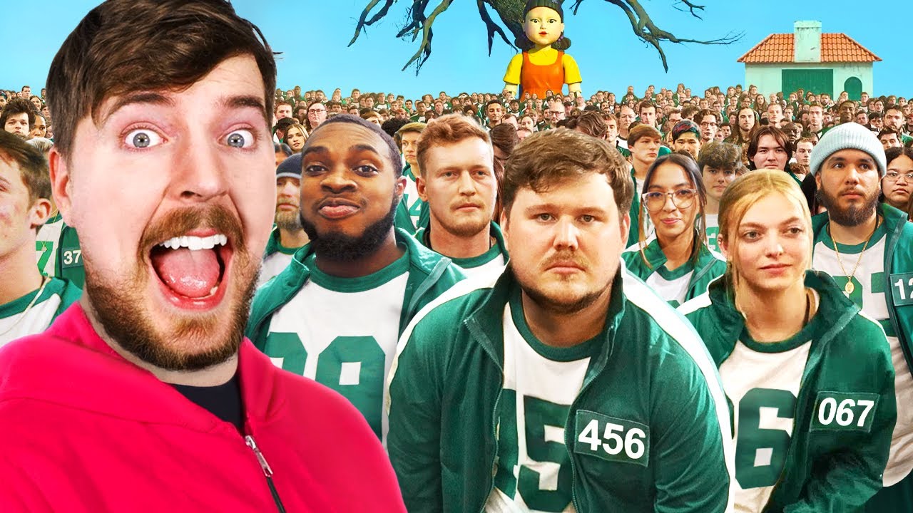 Thumbnail from $456,000 Squid Game In Real Life video from Mr. Beast