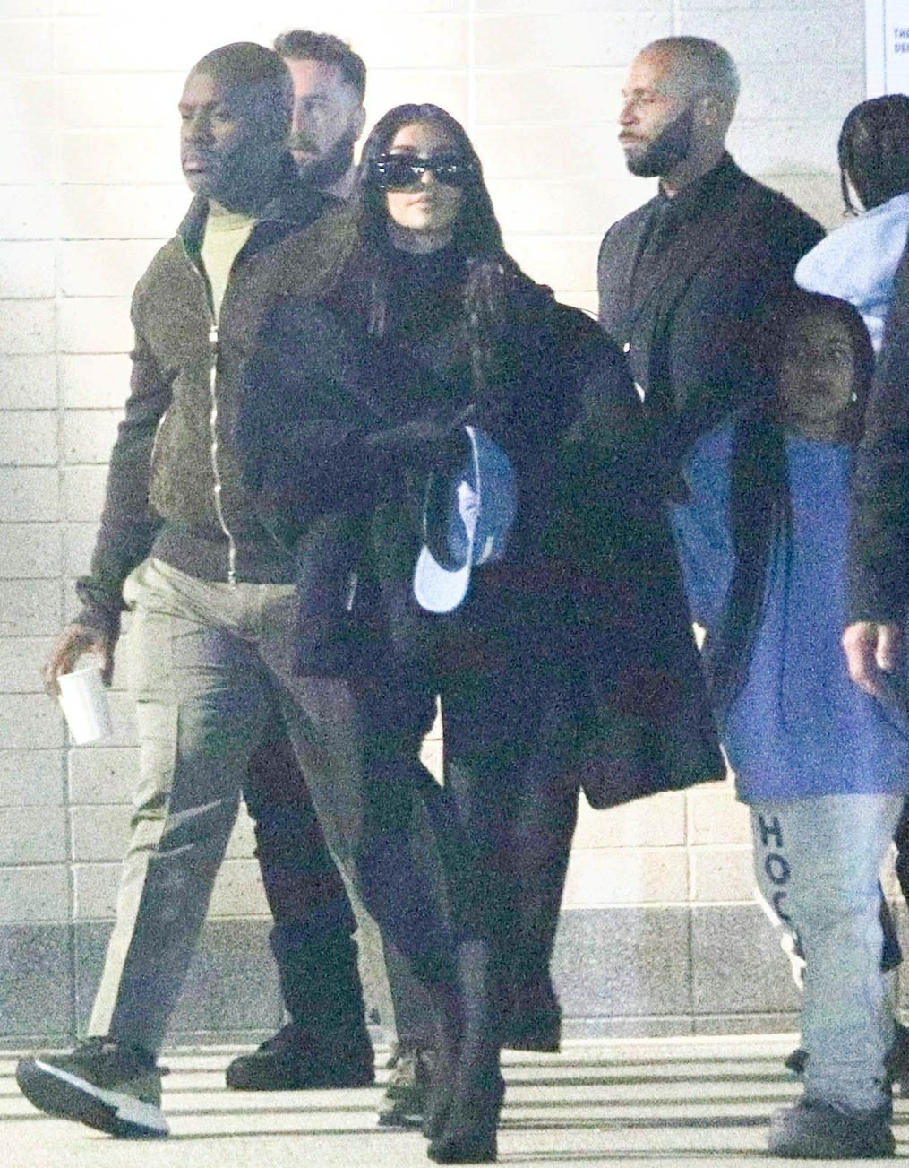 Kim Kardashian, North West, Saint West, and Corey Gamble leave the Free Larry Hoover Benefit Concert