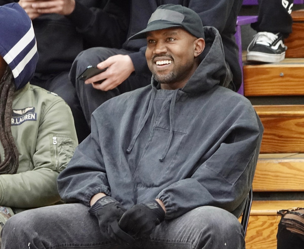 Kanye West attends DONDA Academy homecoming basketball game in Whittier, Ca