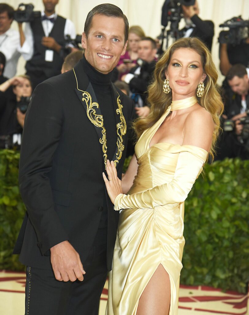 Gisele Bundchen and Tom Brady at the Costume Institute Benefit at the Metro...