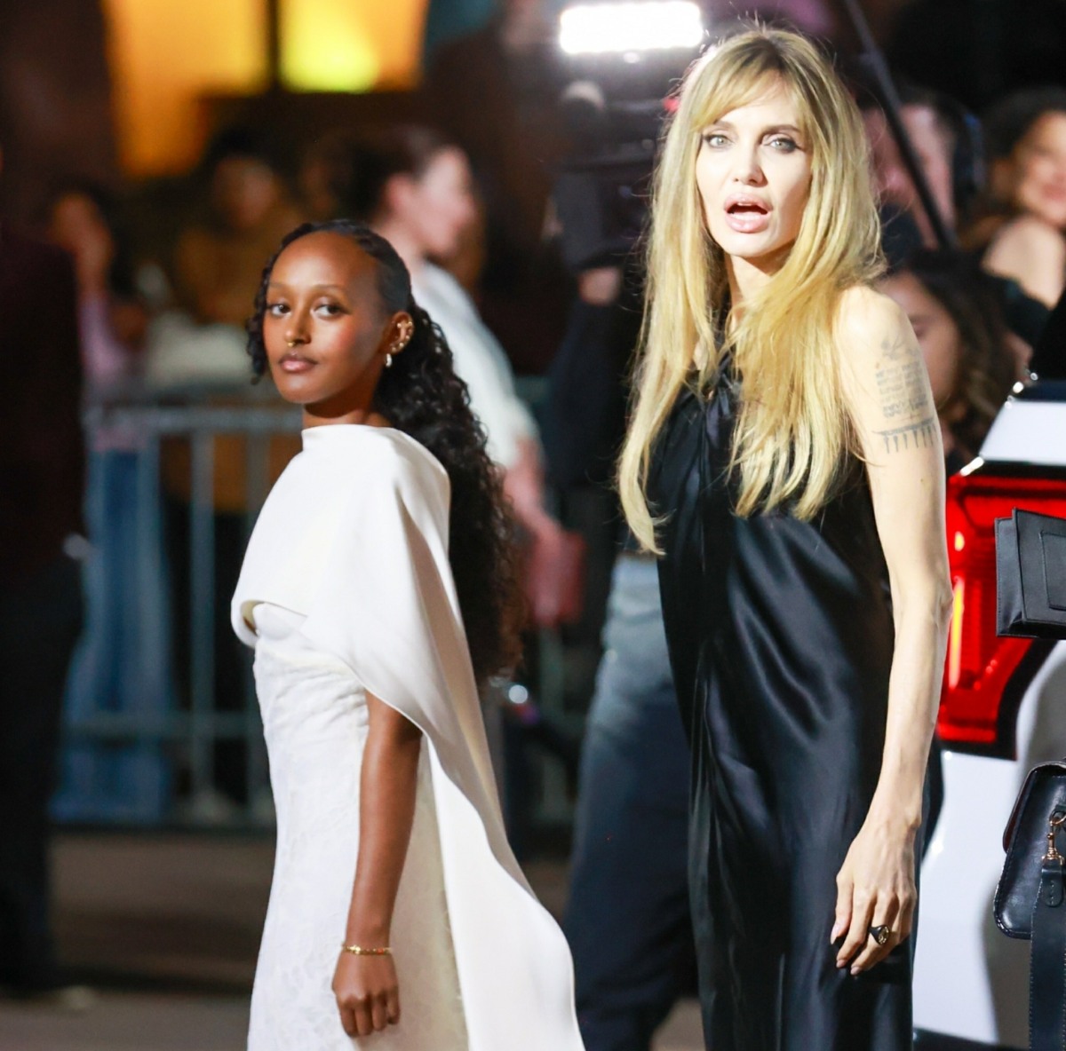 Zahara Jolie, 20 years old, was seen with her boyfriend outside of Craig’s in LA