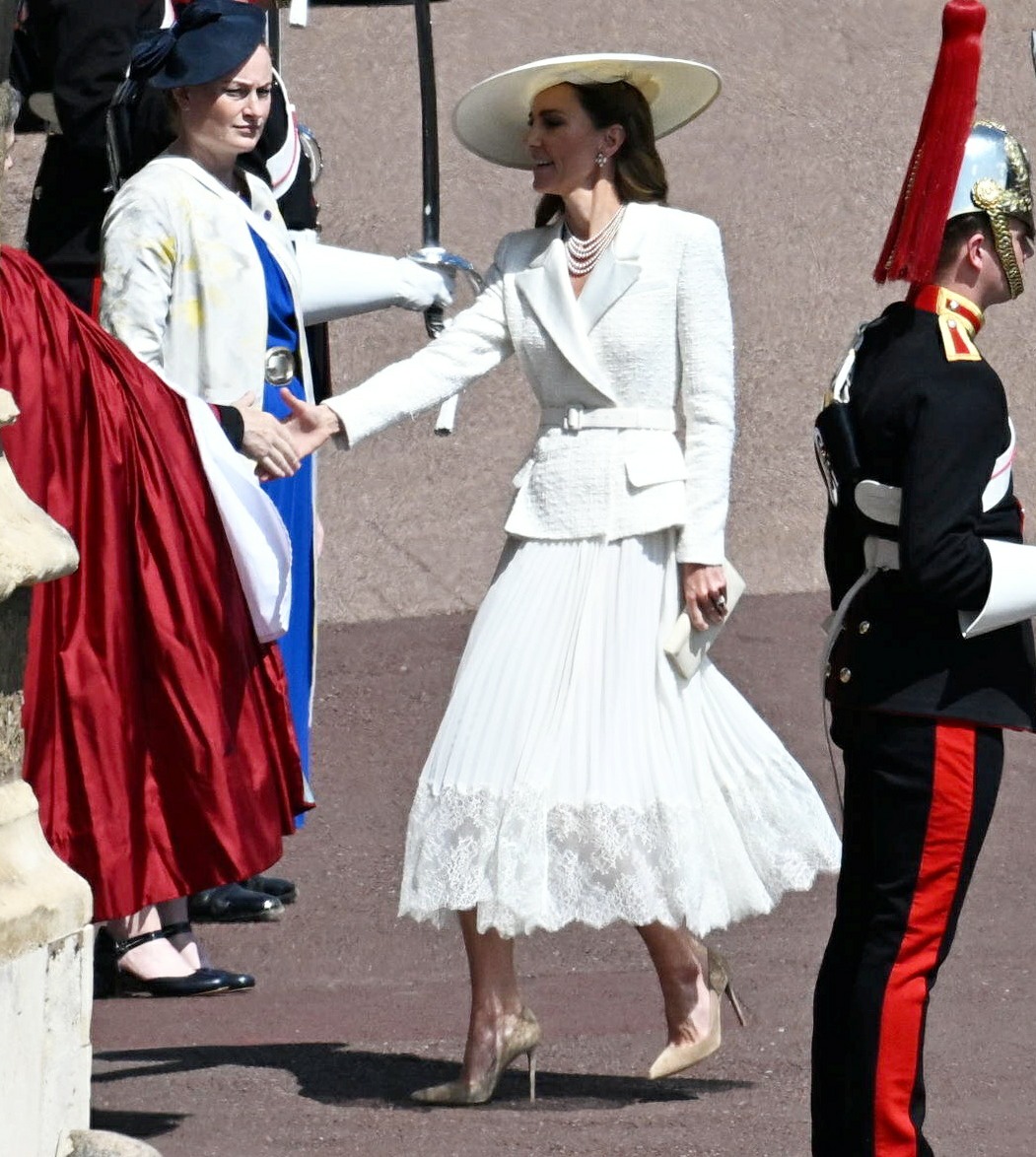 bitchy | Princess Kate rewore the same Self Portrait ensemble at the Garter service