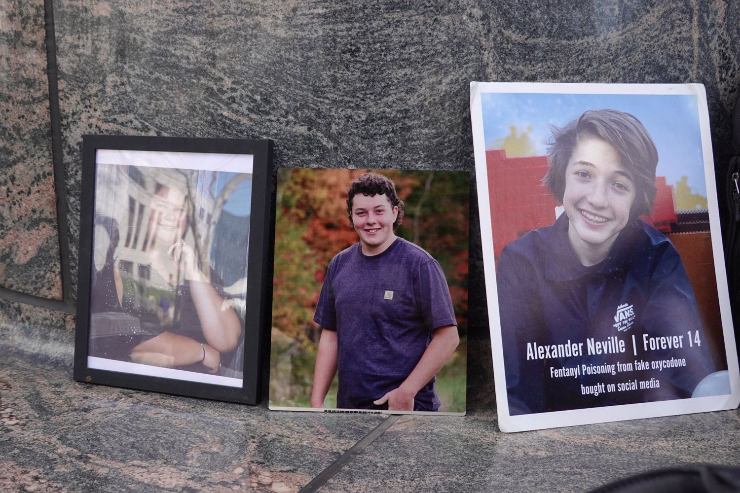 Photos of teens who died, including a 14-year-old who died after purchsing oxycontin laced with fentanyl on Facebook