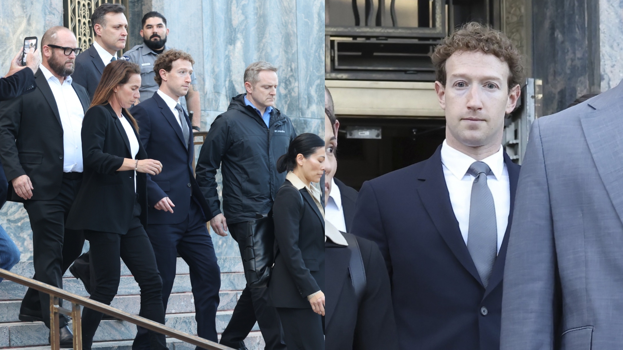 Mark Zuckerberg was seen leaving court in Los Angeles on 2-18-26.