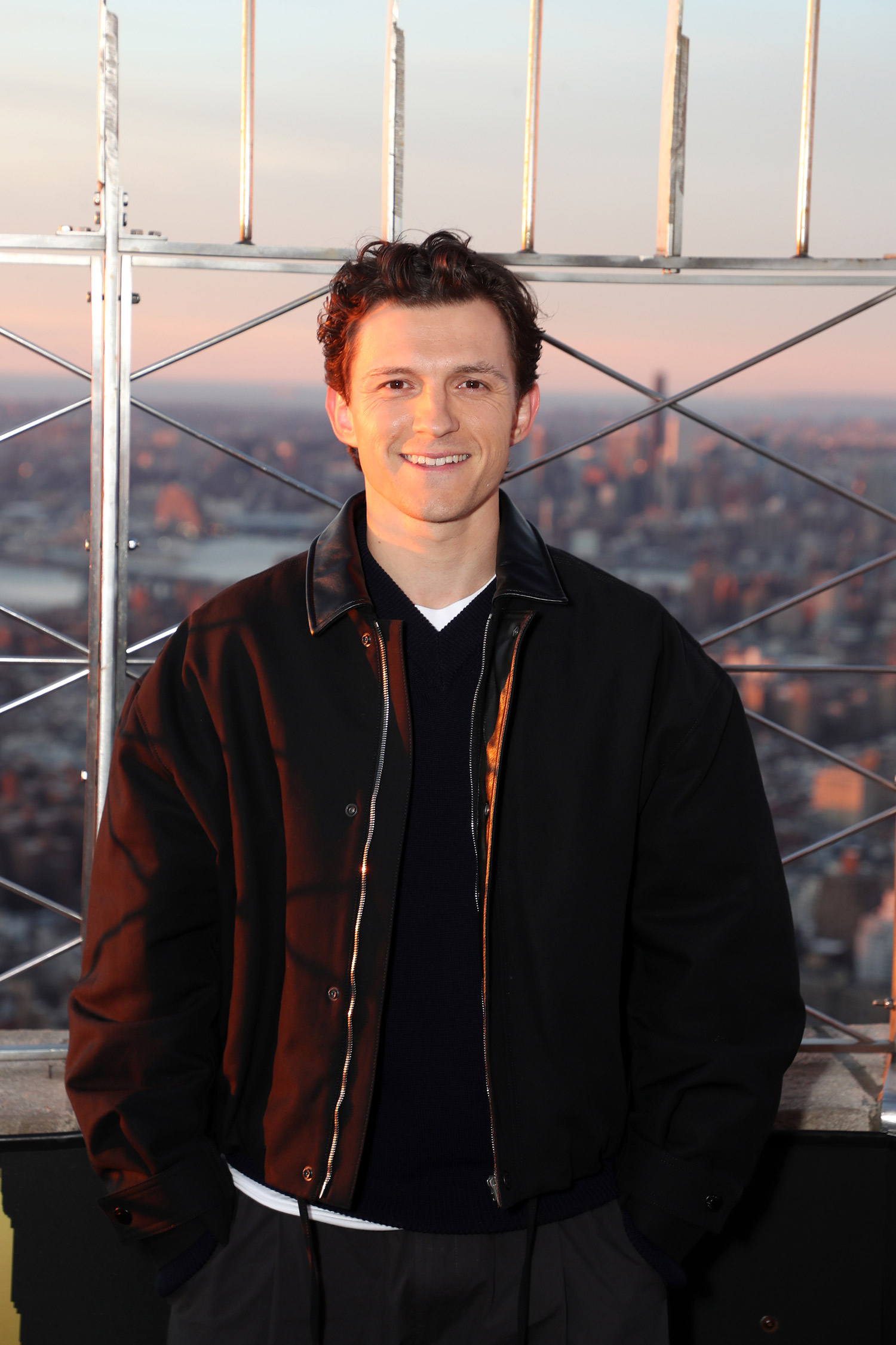 Tom Holland at the Empire State Building