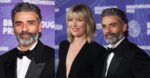 Two photos of Oscar Isaac at the Oscar Isaac at the 12th Annual Breakthrough Prize Ceremony 2026 on April 19, 2026. He is shown alone and with his wife of 9 years, Danish filmmaker Elvira Lind
