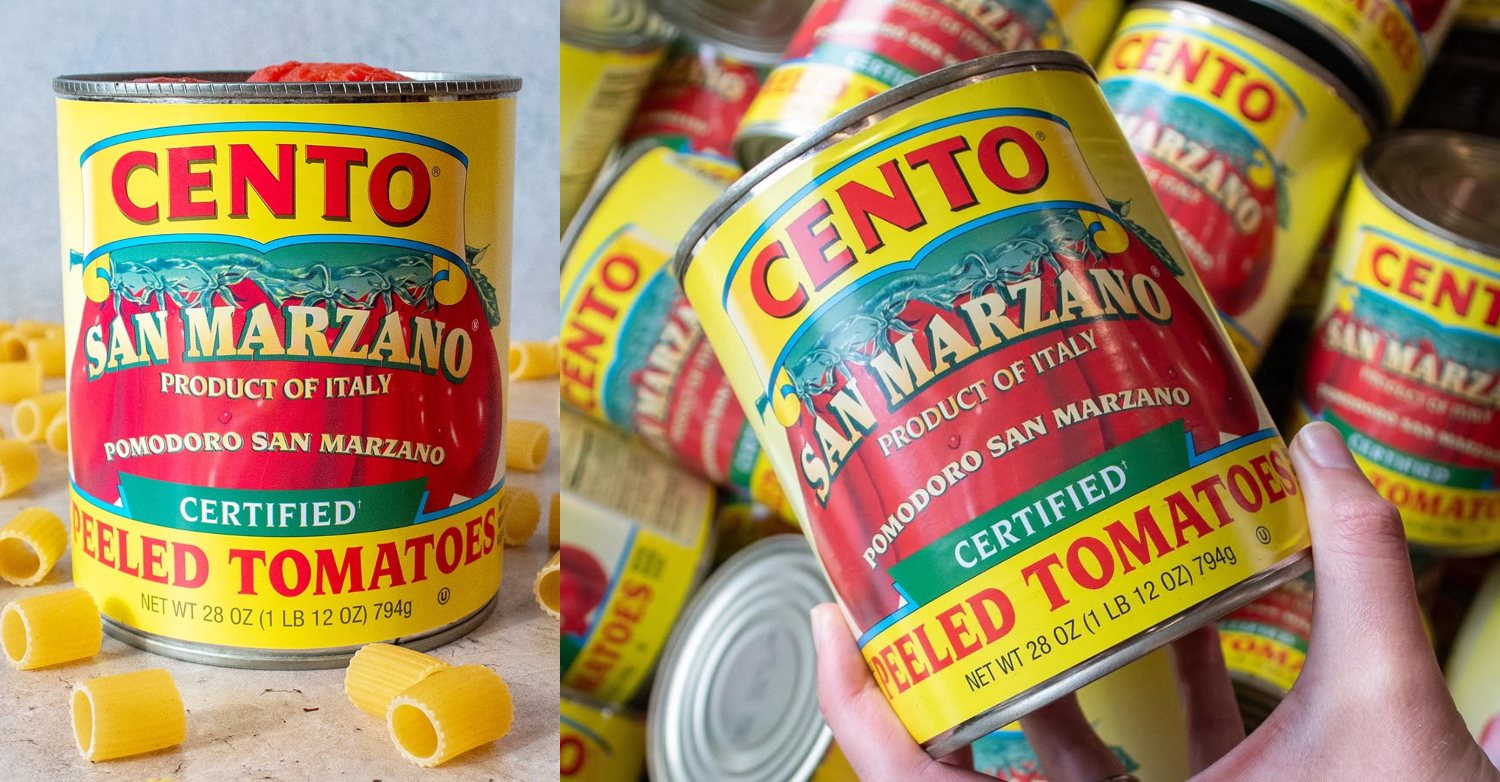 Photos of canned Cento San Marzano tomatoes, via Instagram