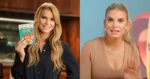 Jessica Simpson in two promotional images from Instagram for Chicken of the Sea and Keihl's