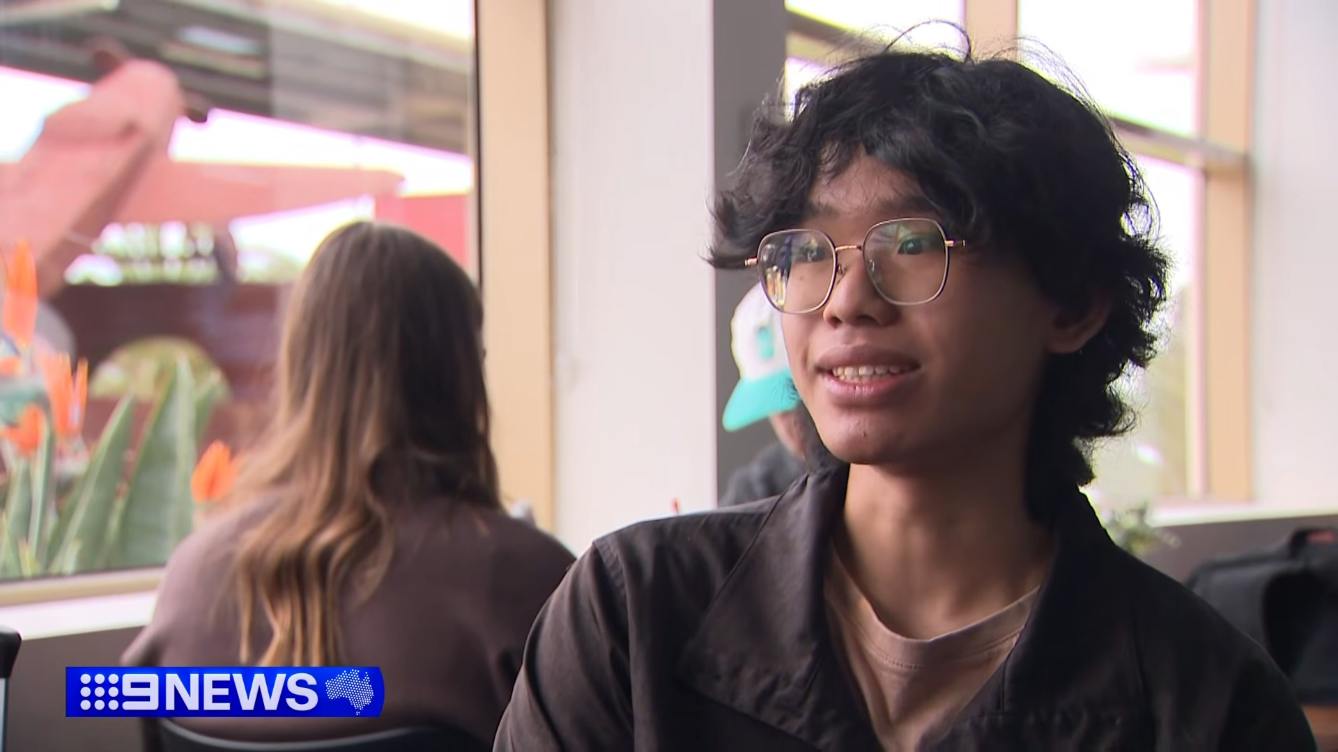 Screenshot from Sam's interview with 9 News Australia