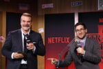 David Harbour and Josh Horowitz attend Netflix's "Stranger Things" Season 5 World Premiere 11-6-25
