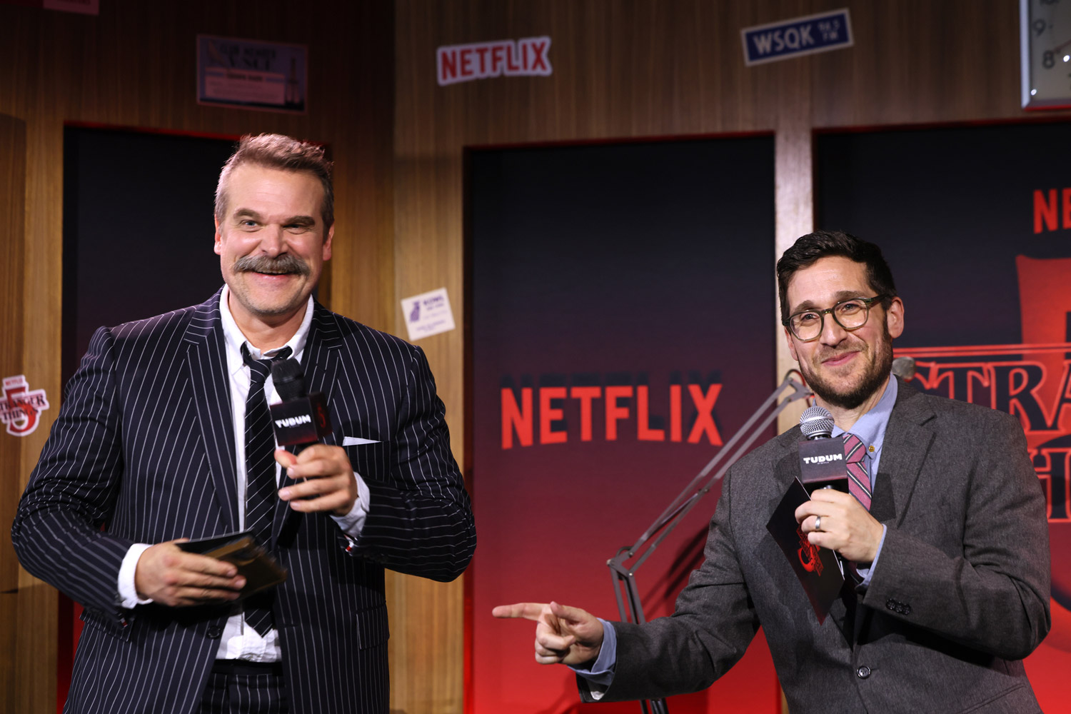  David Harbour and Josh Horowitz attend Netflix's "Stranger Things" Season 5 World Premiere 11-6-25