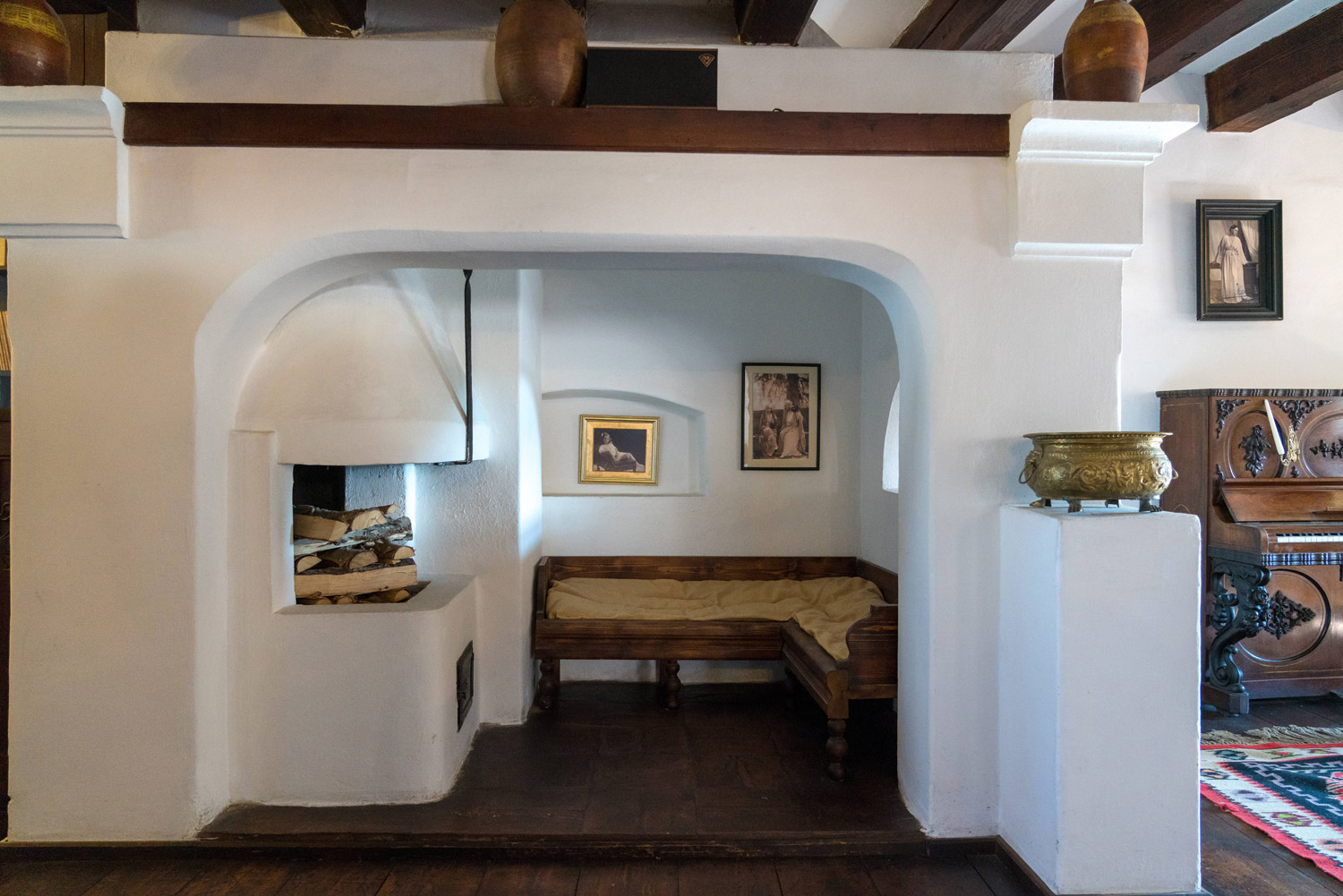 Interior view of nook in castle