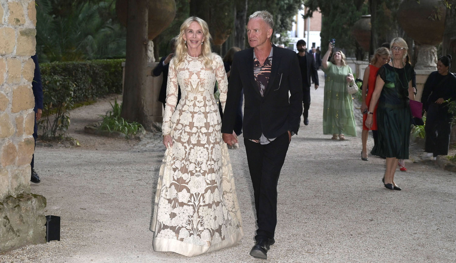 Sting and Trudie Styler in Rome on 7-3-24