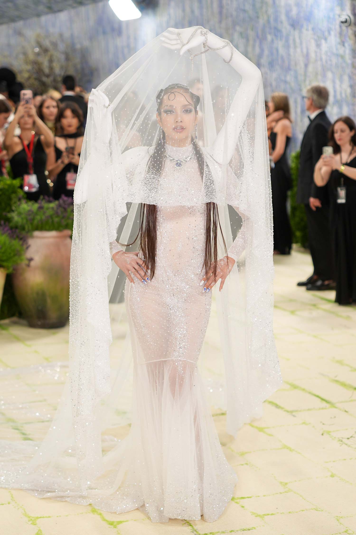 Lisa at the 2026 Met Gala, celebrating "Costume Art" at the Metropolitan Museum of Art in New York City.