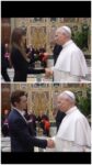 Photos of Alison Brie and Dave Franco talking to Pope Leo