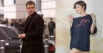 Photo of Matt Damon from 2004's Bourne Supremacy next to a photo of Zendaya in a Spider-Man T-Shirt