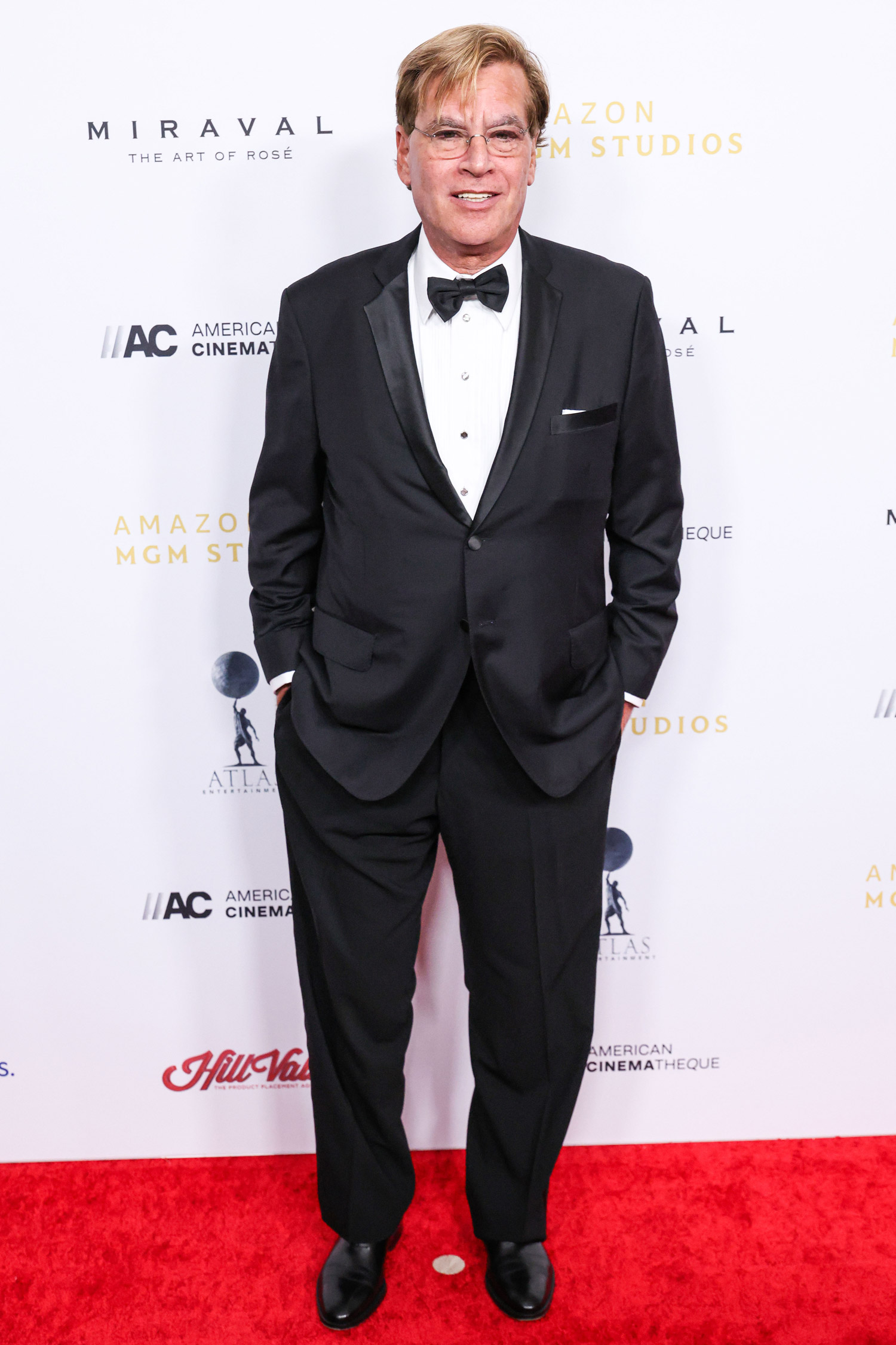 Aaron Sorkin arrives at the 38th Annual American Cinematheque Awards 2024 Honoring Jessica Chastain held at The Beverly Hilton Hotel on December 6, 2024