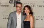 Matt Damon and Luciana Damon attend the world premiere of Amazon MGM Studios' "Crime 101" at The United Theater on Broadway on February 10, 2026 in Los Angeles, California