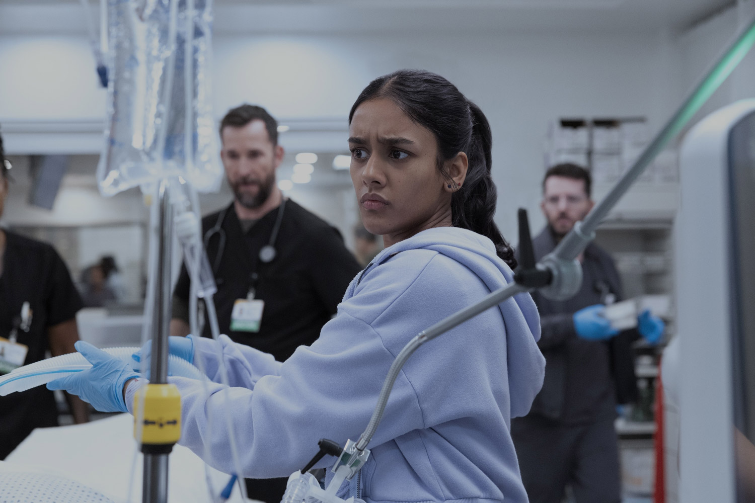 Shabana Azeez and Noah Wyle on season two of The Pitt