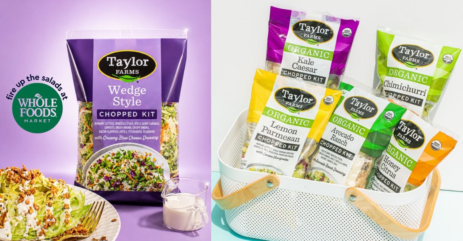 Photos of chopped salad mixes from Taylor Farms