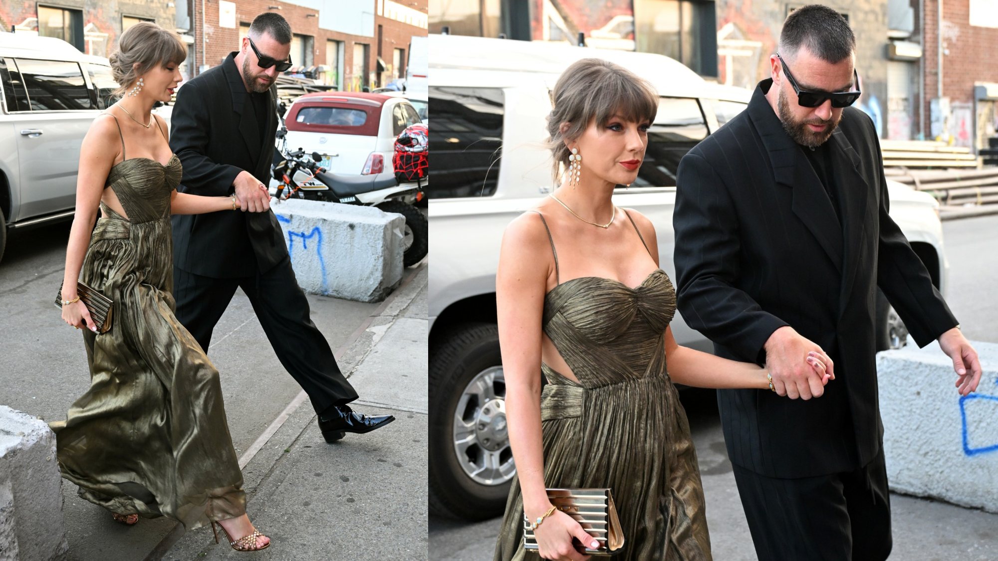 Taylor Swift and Travis Kelce dressed up for a pre-wedding event