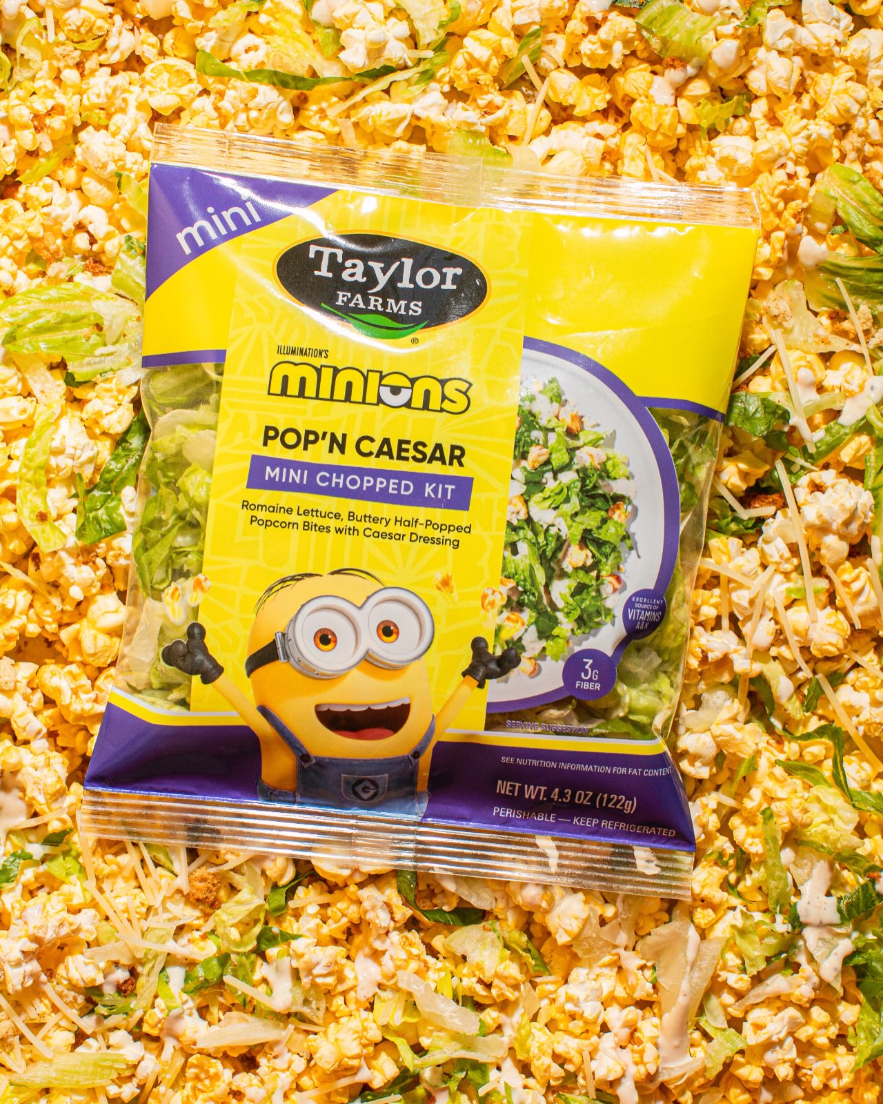 Taylor Farms Minions Pop-n Ceasar salad kit via Instagram