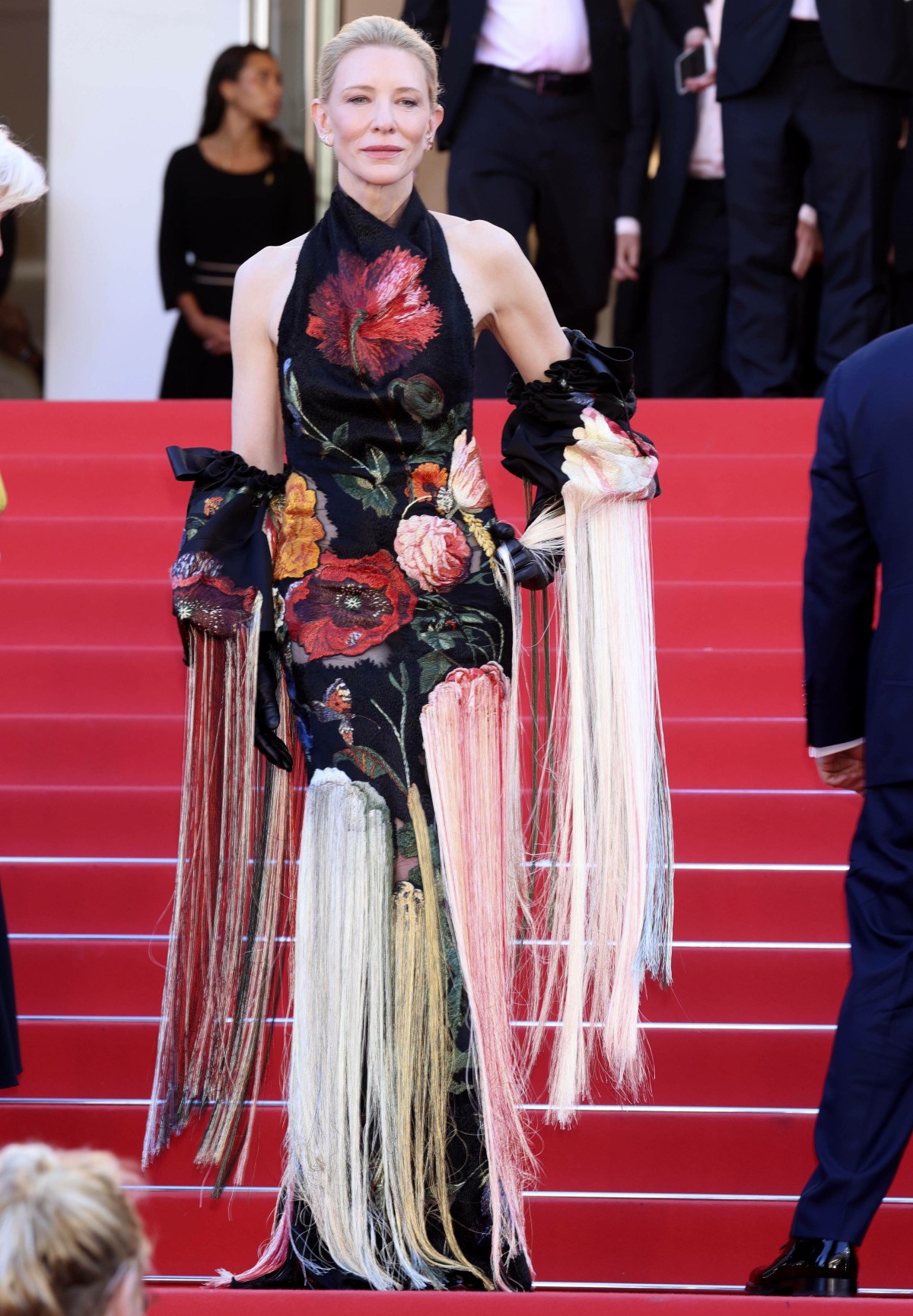 Cate Blanchett wears a fringed Givenchy dress at the Garance screening in Cannes 5-17-26