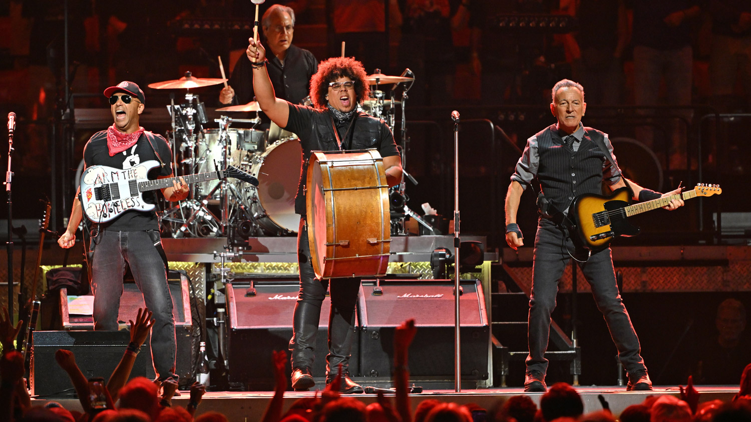Bruce Springsteen and the E Street Band performs during The Land of Hope and Dreams American Tour at The Amerant Bank Arena 4-24-26