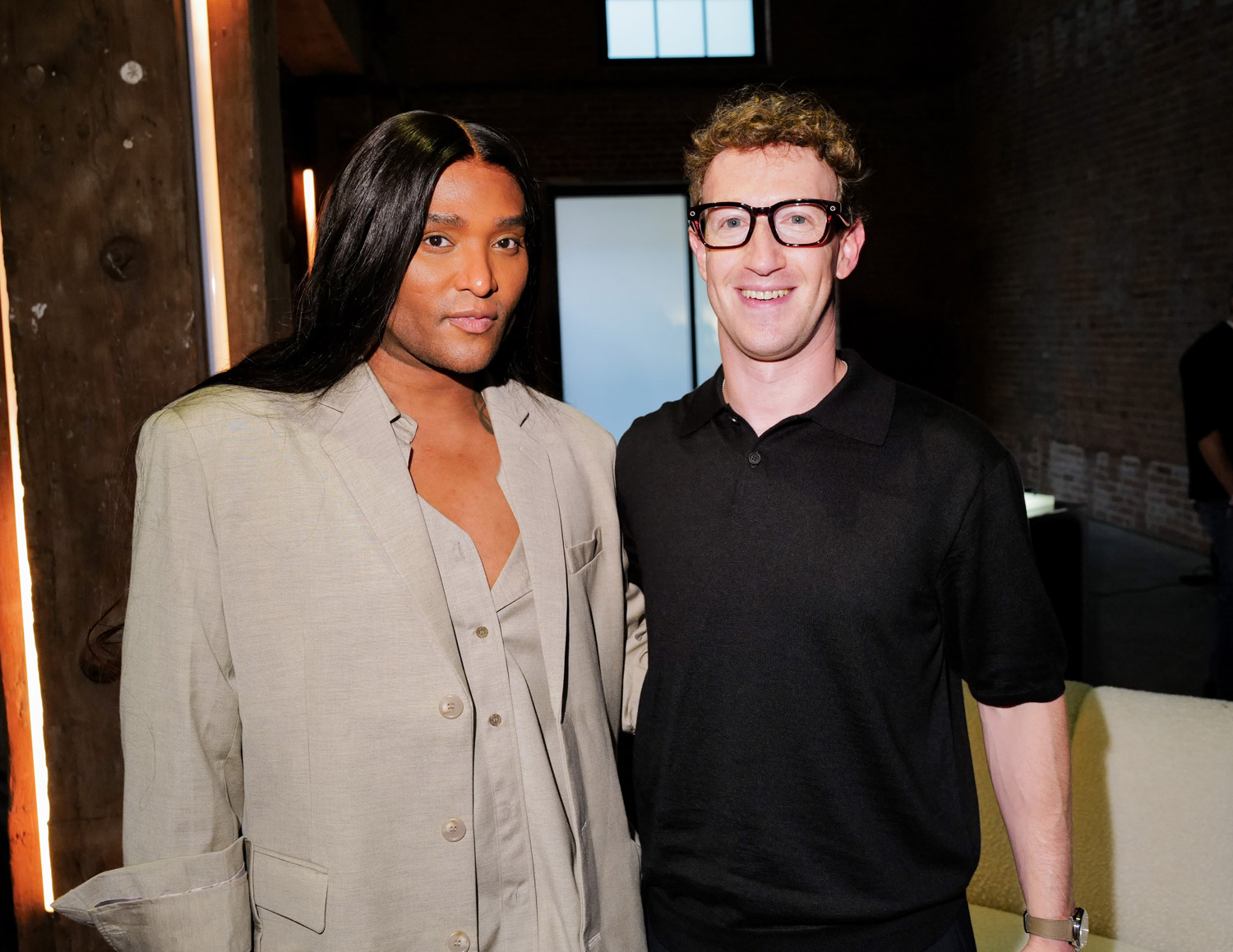 Law Roach, Mark Zuckerberg at the Meta Glasses launch party in New York City, 6-24-26