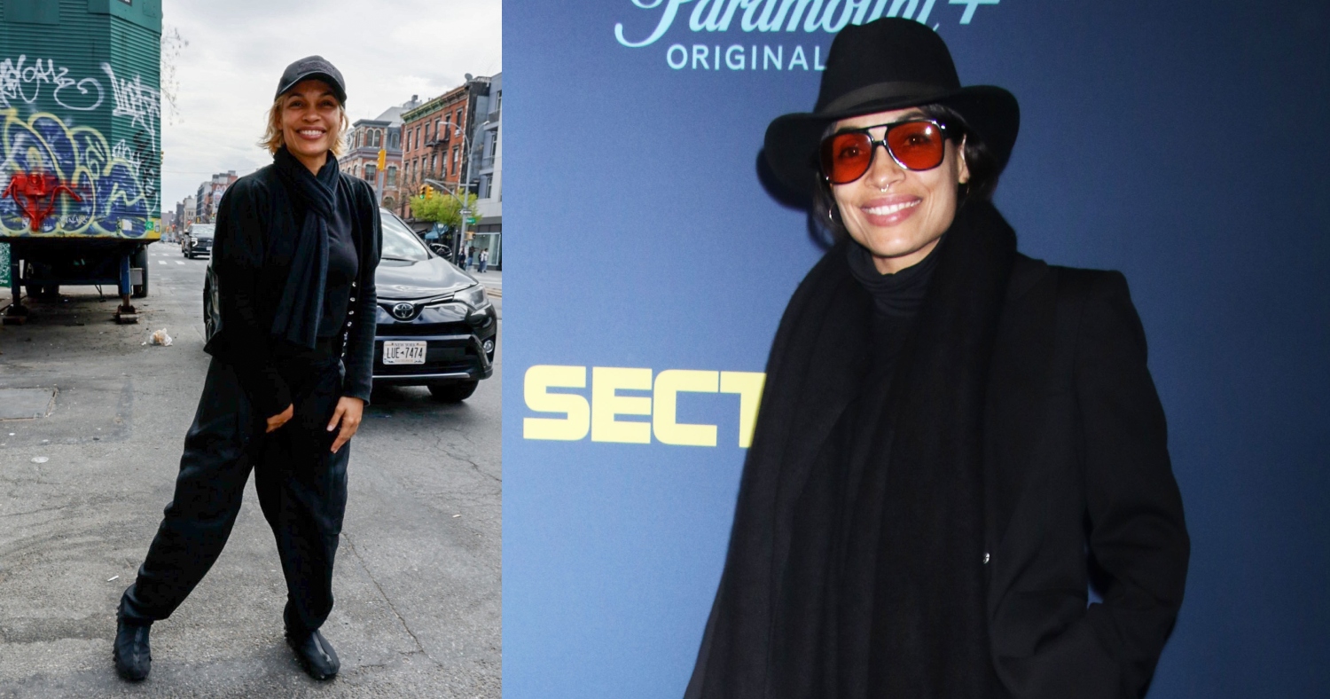 Rosario Dawson outside the Bowery Hotel in NYC, 04/13/2026 and at Paramount+'s 'Star Trek: Section 31' World Premiere at Jazz at Lincoln Center, 1/22/2025