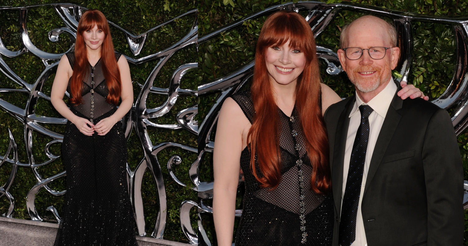 Bryce Dallas Howard and Ron Howard at the Lucas Museum of Narrative Art Opening Night 9-19-26