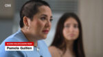Screenshot from CNN video below of Pamela Guillen, who suffered a brain injury after riding the X2 roller coaster