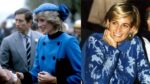 Two photos of Princess Diana in blue. The first is from a visit to New Zealand in 19843