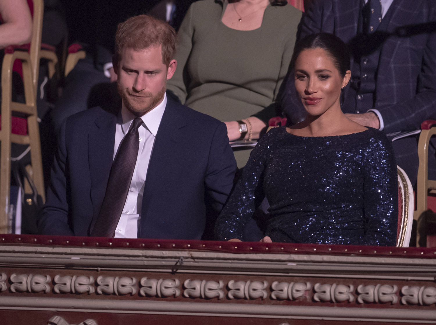 The Duke and Duchess of Sussex attend the premiere of Cirque du Soleil's Totem in support of Sentebale at the Royal Albert Hall on Wednesday 16th January 2019
