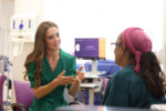 HRH Catherine, Princess of Wales, visits The Royal Marsden NHS Foundation Trust, The Princess met patient Hasna de four