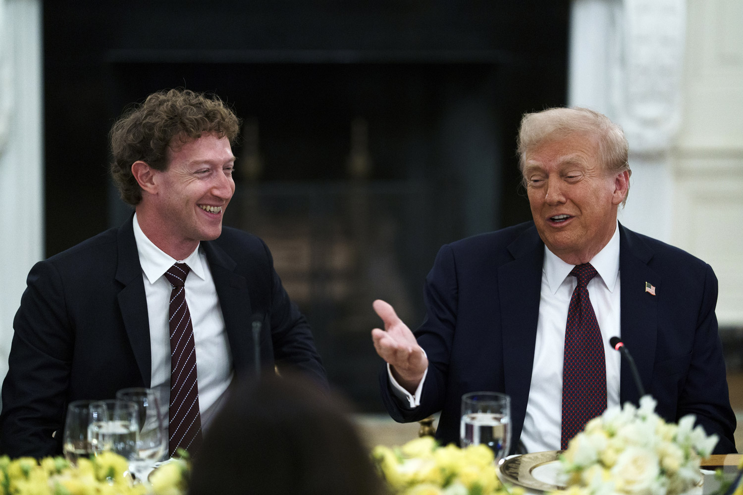 Zuckerberg and Trump yukking it up