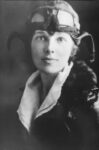 Photo from Earhart's pilot license #6017 that is permanently housed at the Ninety-Nines Museum of Women Pilots