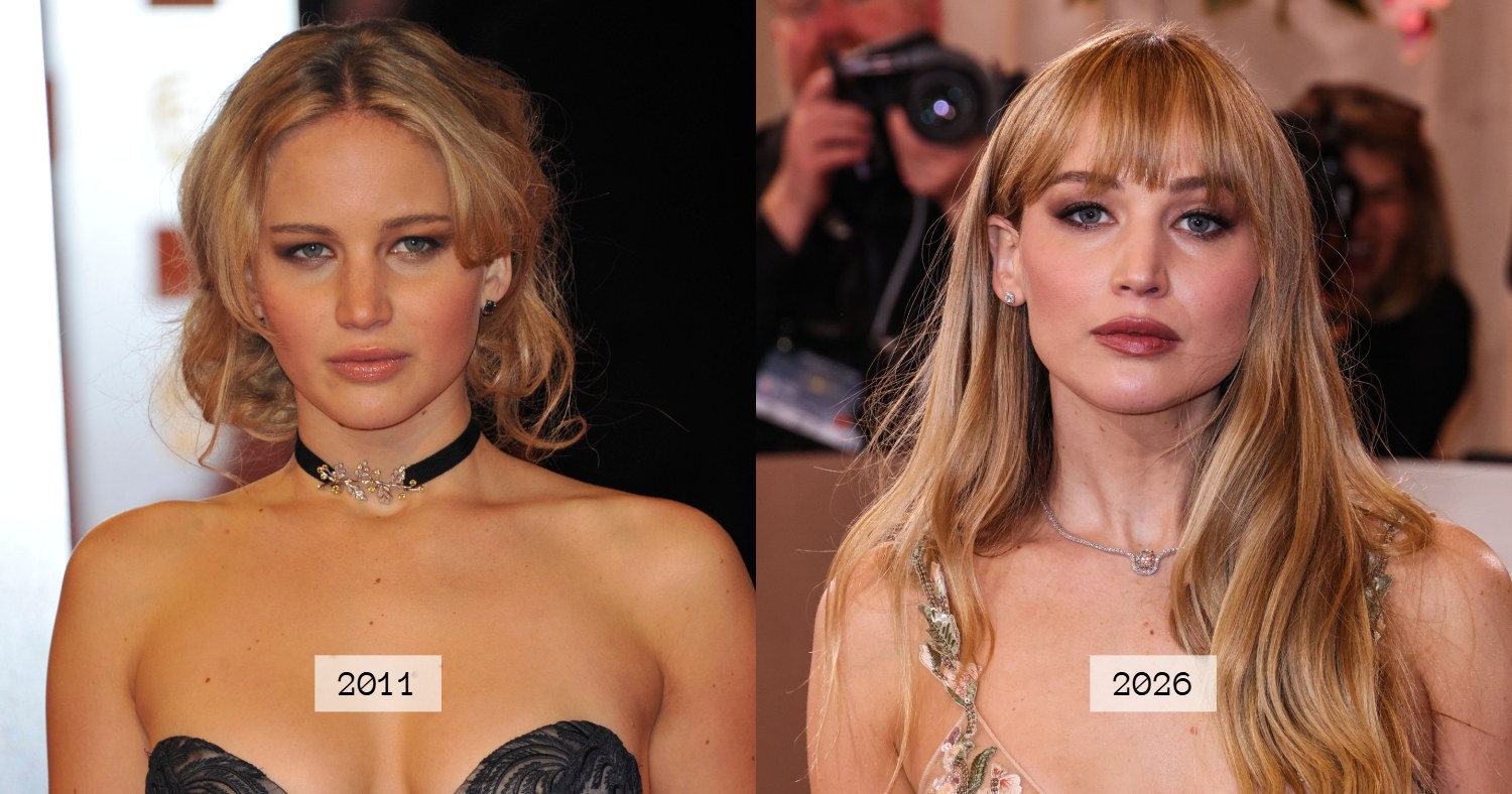 Jennifer Lawrence in 2026 and 2011