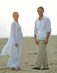 Jennifer Garner and Michael Vartan kissing on set in 2005